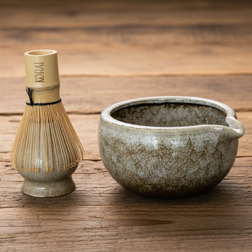 BOL CERÁMICA "TSUCHI CHAWAN" + SOPORTE CHASEN