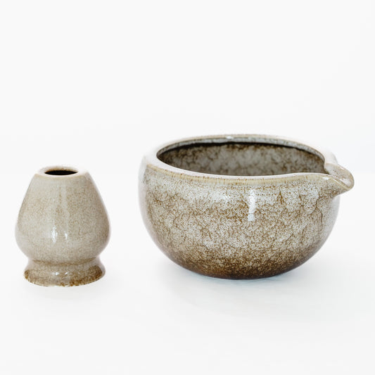 BOL CERÁMICA "TSUCHI CHAWAN" + SOPORTE CHASEN